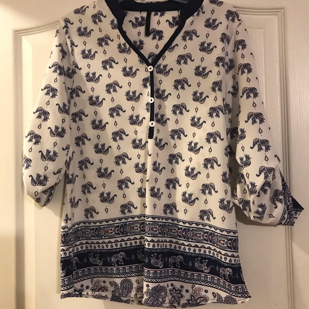 Elephant print top
